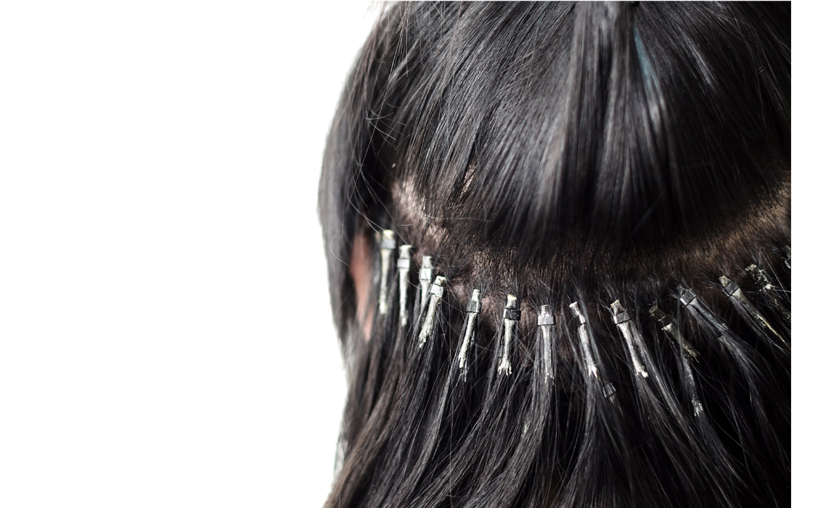 Micro ring hair extensions